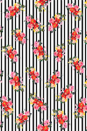 竖条条纹印花华亿平台图片