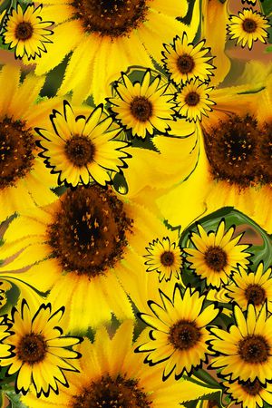 写意花卉印花华亿平台图片