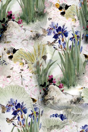 中国风印花华亿平台图片