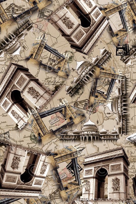 建筑背景印花华亿平台图片