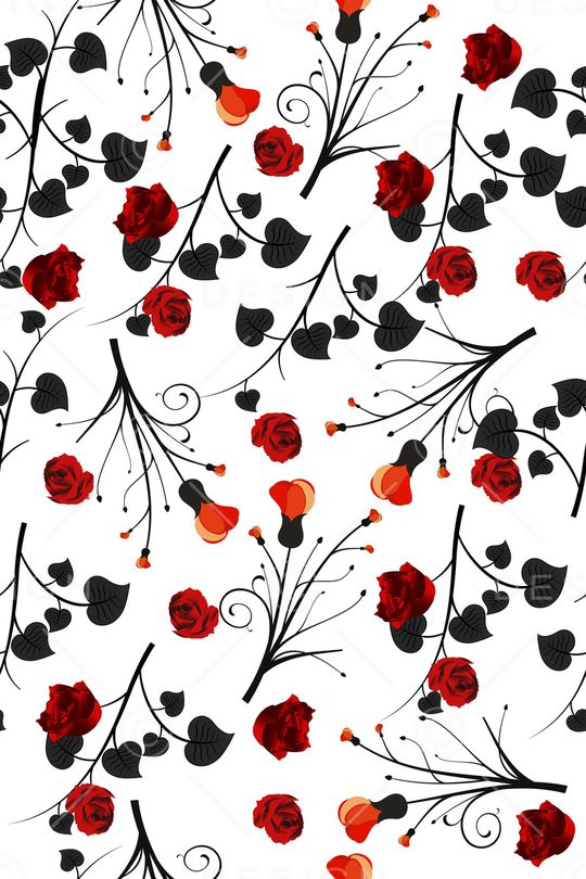 玫瑰花纹印花华亿平台图片