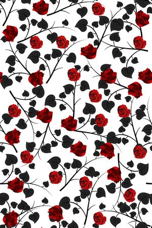 玫瑰花卉印花华亿平台图片