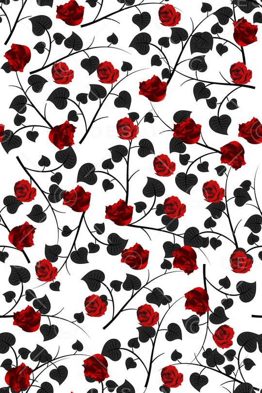 玫瑰花卉印花华亿平台图片