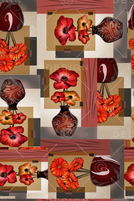 手绘图印花华亿平台图片