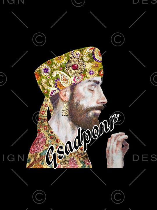 抽象手绘油画人物数码印花印花华亿平台图片