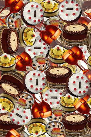 蛋糕背景印花华亿平台图片