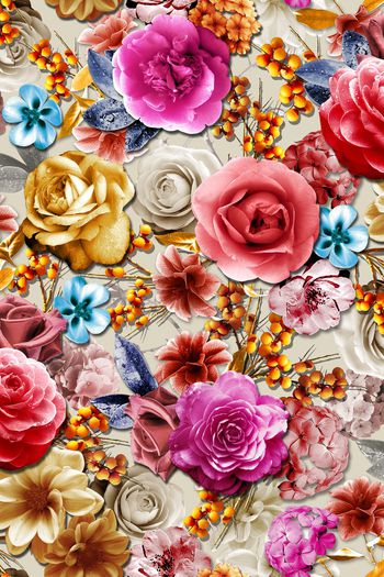 花卉印花华亿平台图片