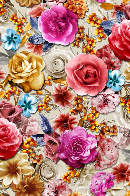 花卉印花华亿平台图片