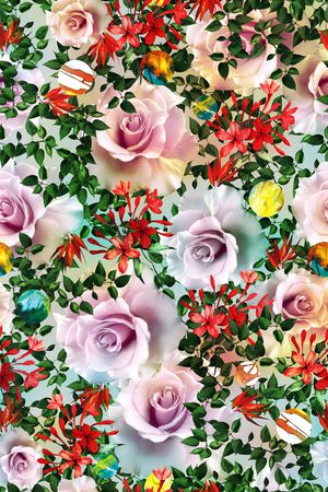 玫瑰印花华亿平台图片