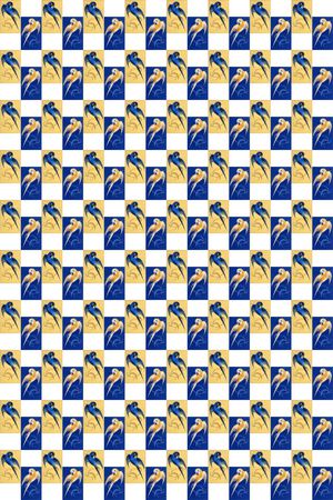 春夏抽象休闲时尚鸟印花华亿平台图片