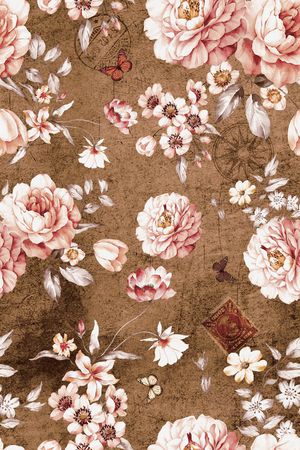 数码艺术花卉印花华亿平台图片