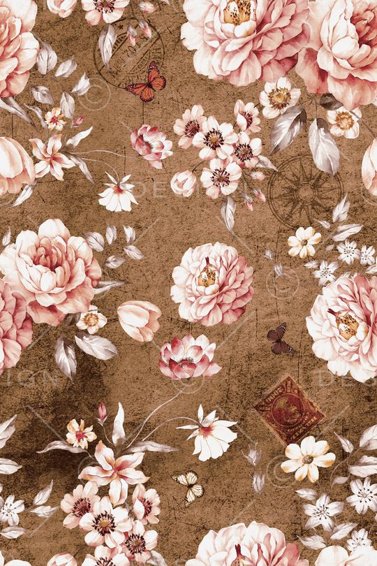 数码艺术花卉印花华亿平台图片