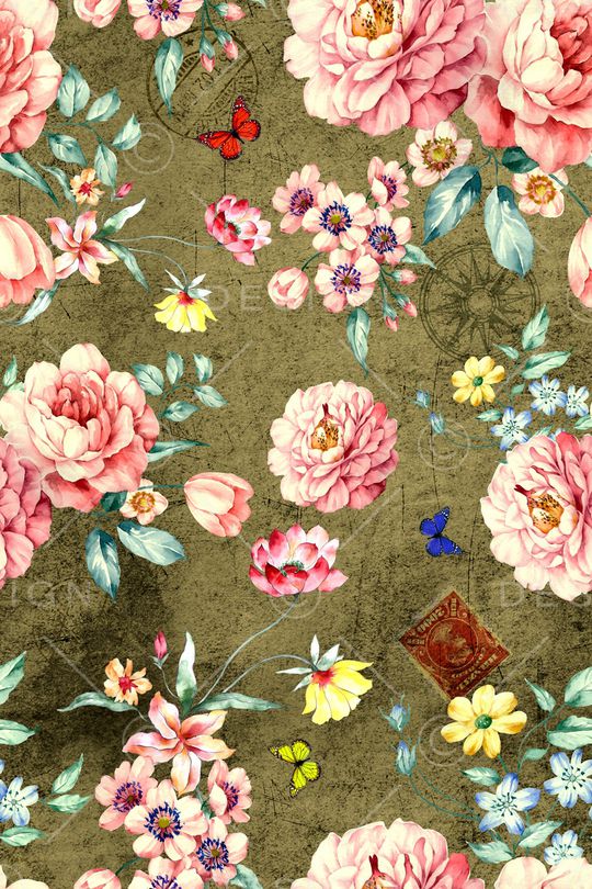 数码艺术花卉印花华亿平台图片