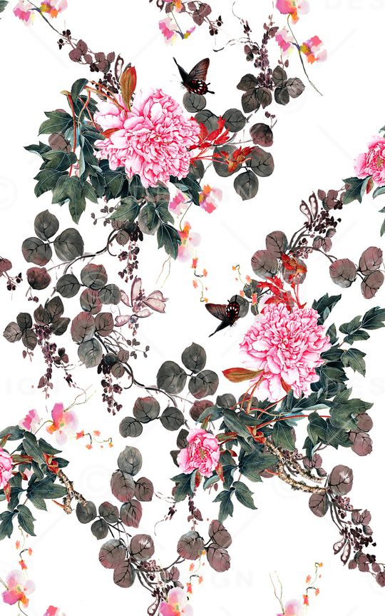 水墨印花华亿平台图片