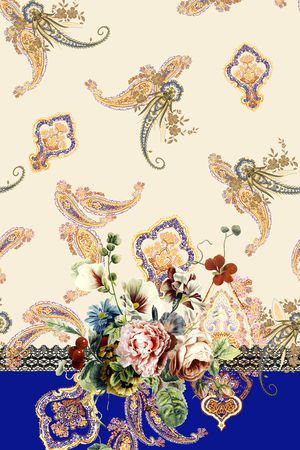 花卉印花华亿平台图片