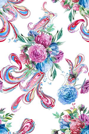 水彩印花华亿平台图片