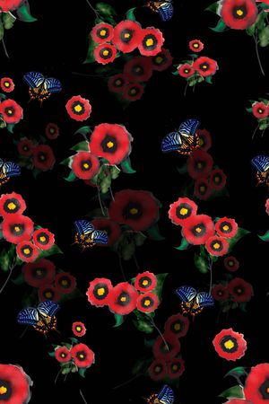 花朵印花华亿平台图片