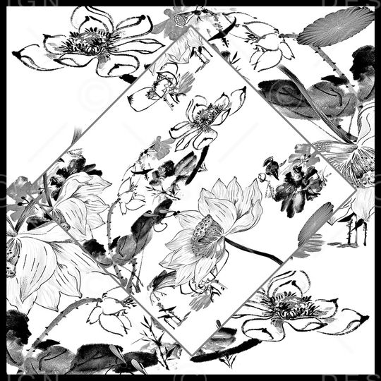 小方巾印花华亿平台图片