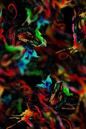 抽象印花华亿平台图片