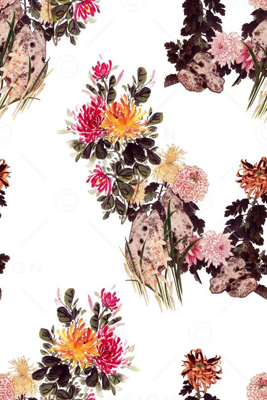 手绘印花华亿平台图片