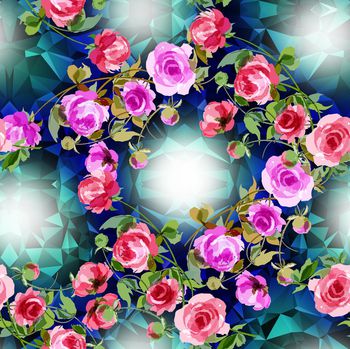 花卉印花华亿平台图片