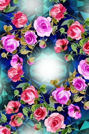 花卉印花华亿平台图片