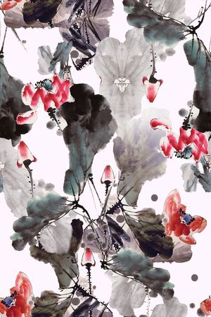 中国风印花华亿平台图片