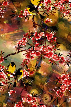 乱花印花华亿平台图片