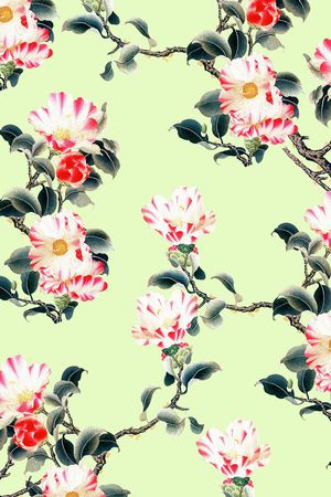 数码花卉类印花华亿平台图片