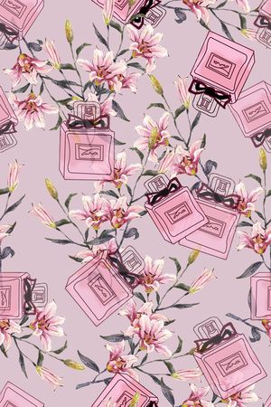 香水百合印花华亿平台图片