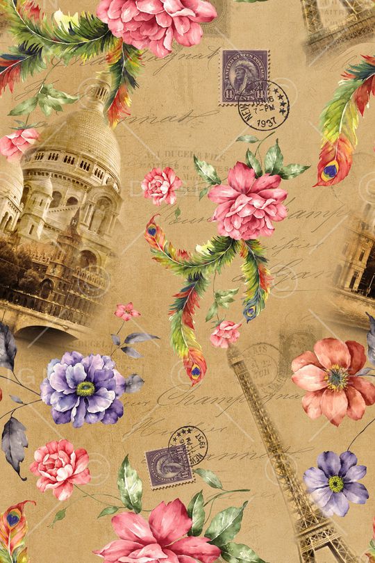 欧式复古印花华亿平台图片