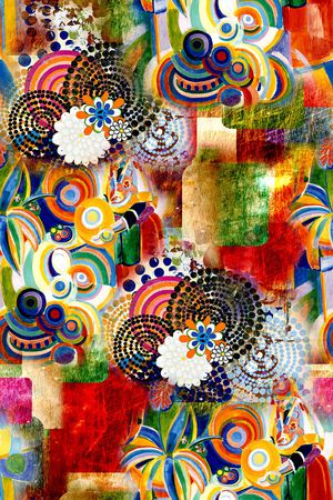 抽象印花华亿平台图片