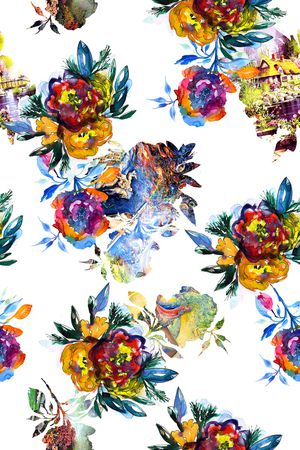 花卉印花华亿平台图片