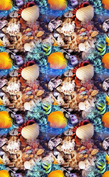 夏季热带海洋世界时尚女装连衣裙印花华亿平台图片