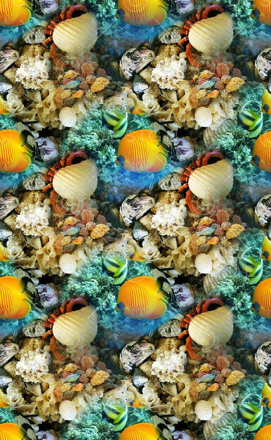 夏季热带海洋世界时尚女装连衣裙印花华亿平台图片