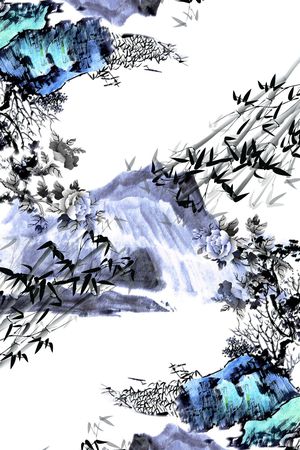 中国风印花华亿平台图片