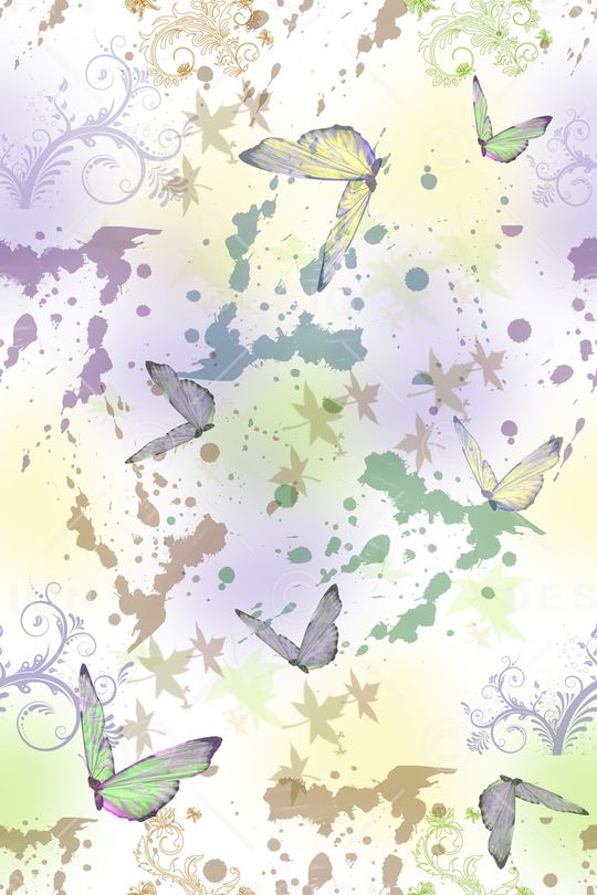 蝴蝶印花华亿平台图片