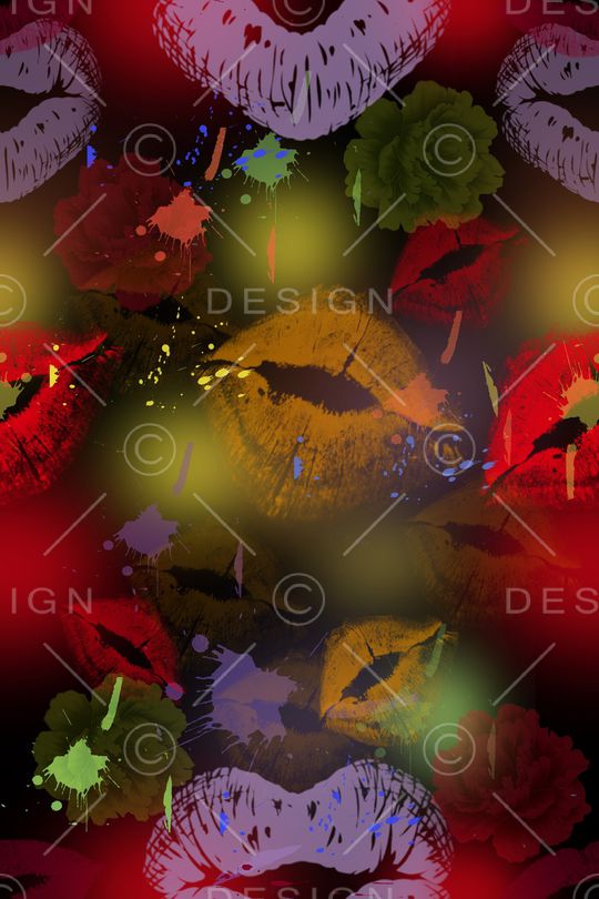 嘴唇印花华亿平台图片