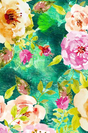 数码花卉类印花华亿平台图片