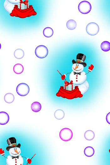 卡通雪人印花华亿平台图片