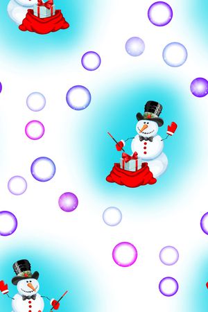 卡通雪人印花华亿平台图片