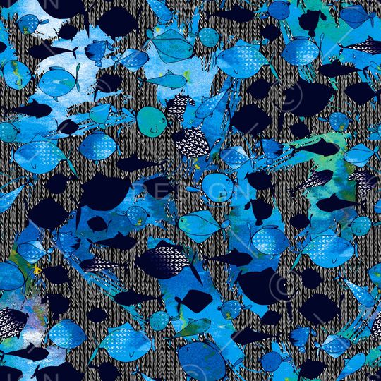 海洋生物印花华亿平台图片