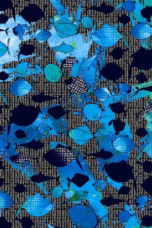 海洋生物印花华亿平台图片