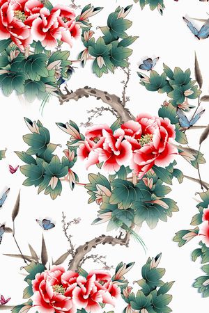 花卉印花华亿平台图片