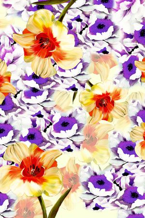 花朵印花华亿平台图片