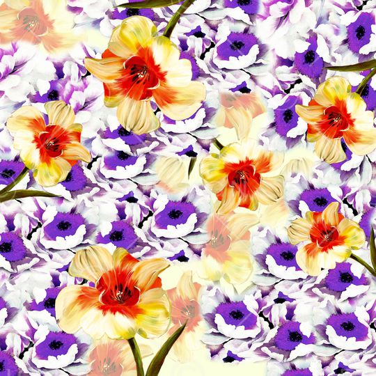 花朵印花华亿平台图片