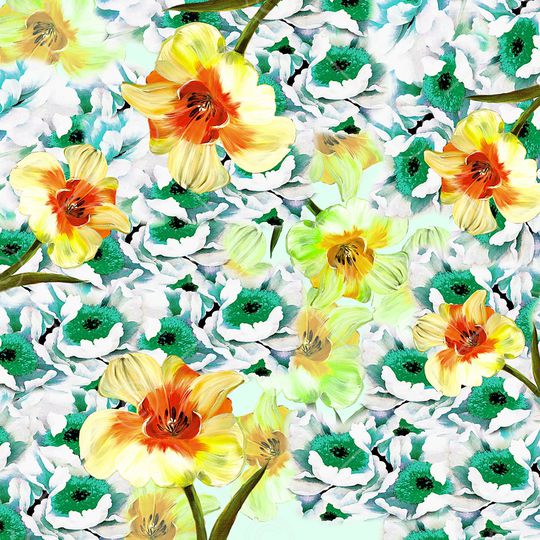 花朵印花华亿平台图片