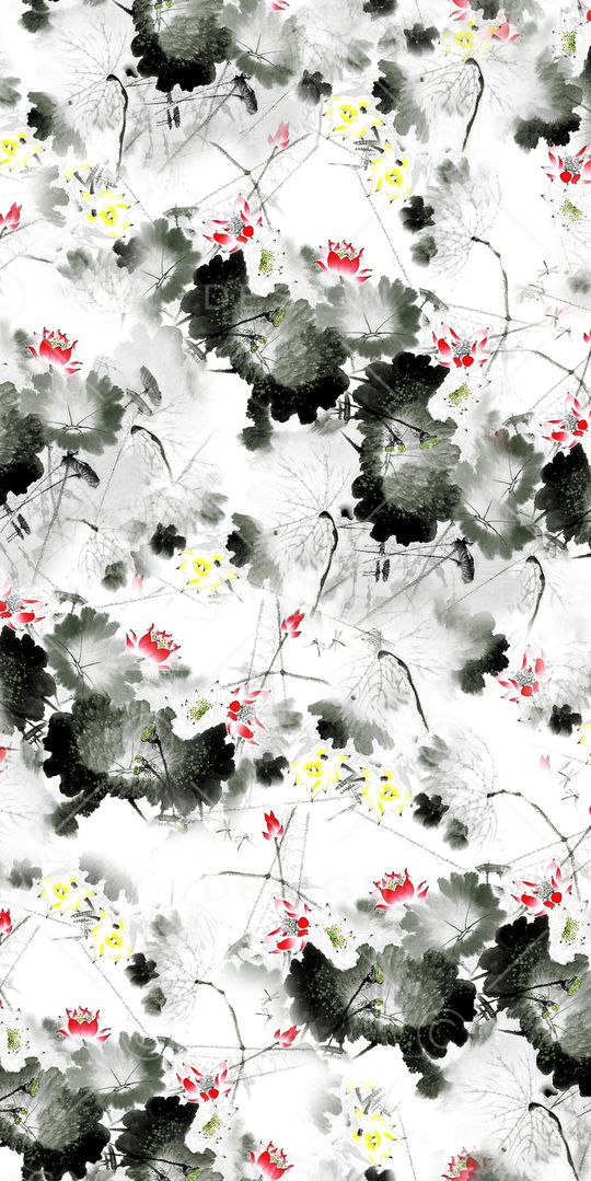 荷花印花华亿平台图片