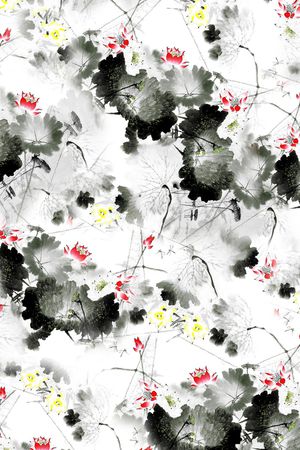 荷花印花华亿平台图片