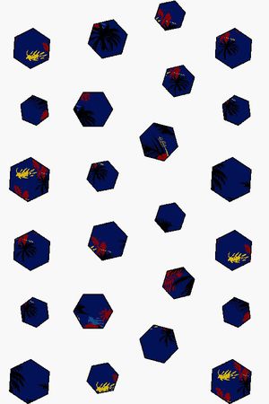 六边形印花华亿平台图片